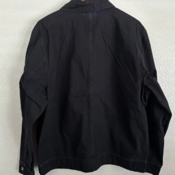 Air Jordan Flight Heritage Black Denim Workwear Trucker Jacket FN4527 Size - Picture 6 of 7